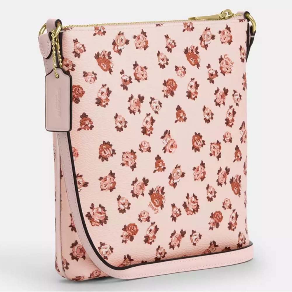 Coach Mini Rowan File Bag With Rose Print nwt in packaging - Picture 2 of 6